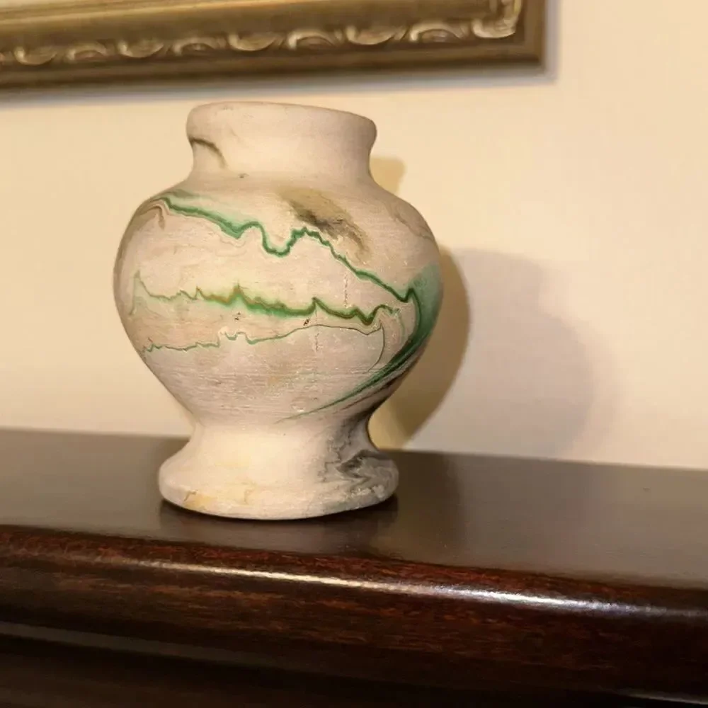 Vintage NEMADJ POTTERY Handmade Stoneware Mini Vase